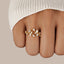 18K Gouden Kristallen Vine Ring