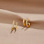 18K Gouden & Kristallen Claw Oorbellen
