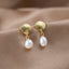Gouden Freshwater Parel & Shell Oorbellen