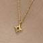 Gouden Guiding Star Emerald Kristallen Ketting