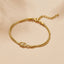 Geknoopte Gouden Ketting Armband