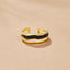 Gelaagde Black Sahara Gouden Ring