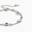 Onyx & White Stone Zilveren Armband