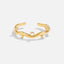 Wavey Parel 18K Gouden Ring