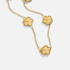 Gouden Clover Cluster Ketting