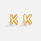 Gouden Bubble Letter Oorbellen