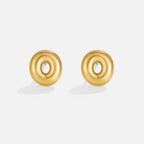 Gouden Bubble Letter Oorbellen