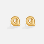 Gouden Bubble Letter Oorbellen