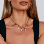 18K Gouden Paperclip Charm Ketting