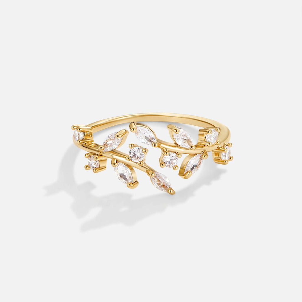 18K Gouden Kristallen Vine Ring