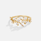 18K Gouden Kristallen Vine Ring