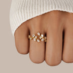 18K Gouden Kristallen Vine Ring