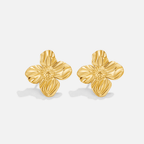 18K Gouden Flower Oorbellen