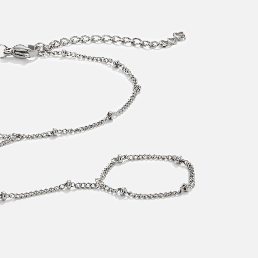 Zilveren Hand Ketting Armband
