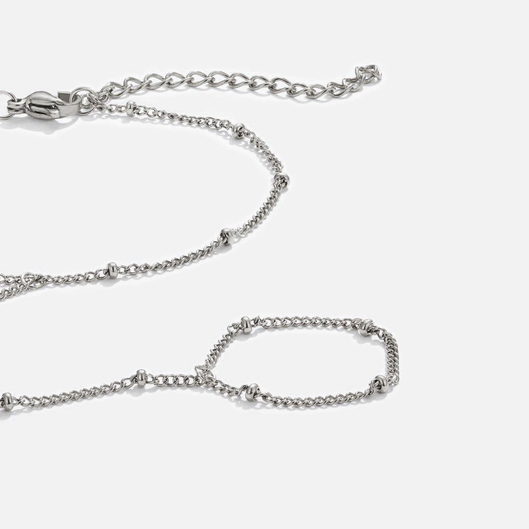 Zilveren Hand Ketting Armband