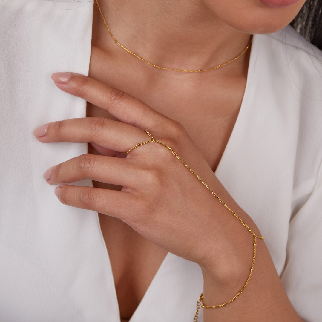 18K Gouden Hand Ketting Armband