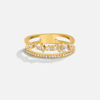 18K Gouden Mia Kristallen Ring