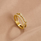 18K Gouden Mia Kristallen Ring