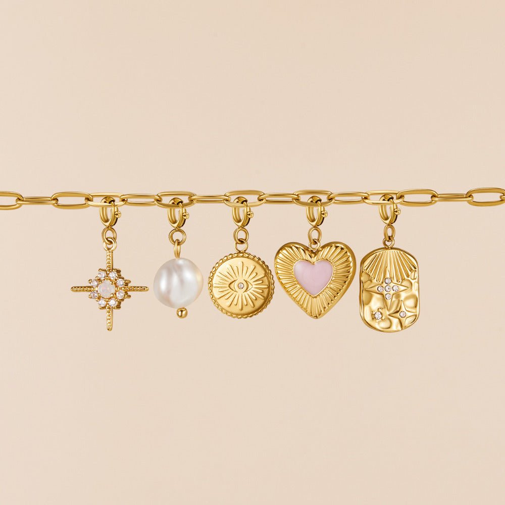 18K Gouden Paperclip Charm Armband