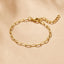 18K Gouden Paperclip Charm Armband