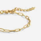 18K Gouden Paperclip Charm Armband