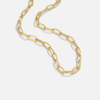 18K Gouden Paperclip Charm Ketting