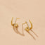 18K Gouden & Parel Claw Oorbellen