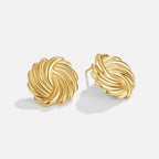 18K Gouden Spiral Oorbellen