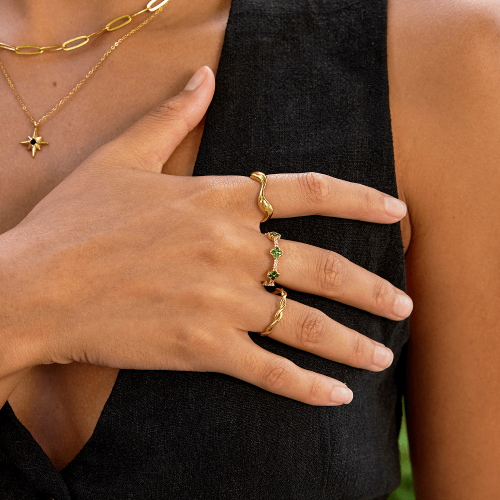 18K Gouden Wave Ring