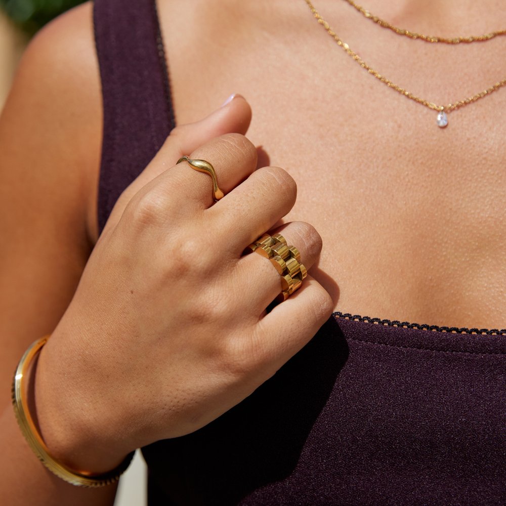 18K Gouden Wave Ring