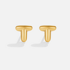 Gouden Bubble Letter Oorbellen