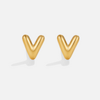 Gouden Bubble Letter Oorbellen