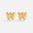 Gouden Bubble Letter Oorbellen
