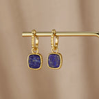 Astoria Blue Stone Ronde Oorbellen