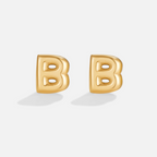 Gouden Bubble Letter Oorbellen