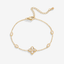 Gouden Four Leaf Clover Kristallen Armband
