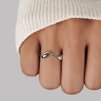 Zilveren Wave Ring