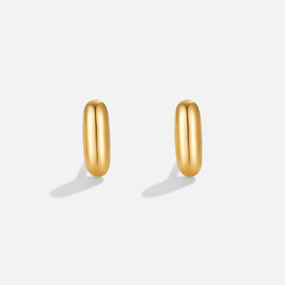 Gouden Bubble Letter Oorbellen