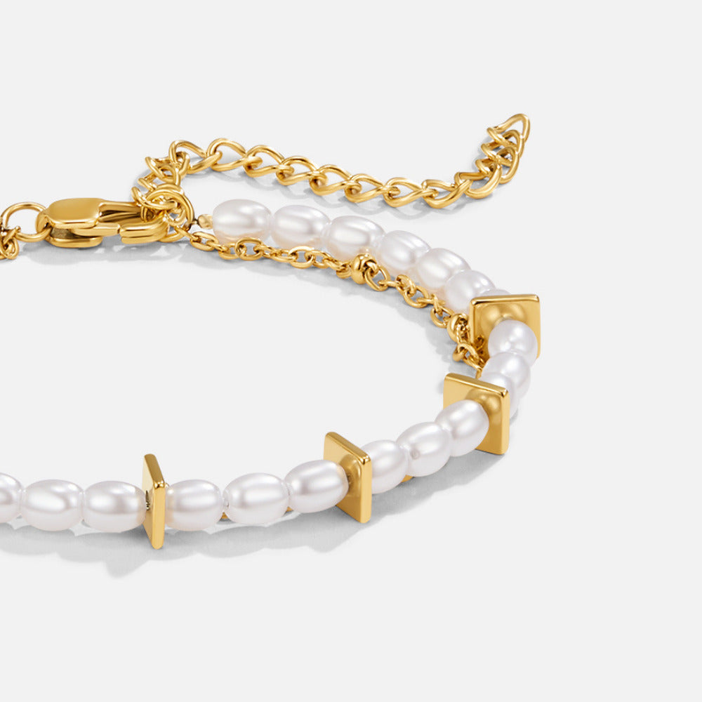 Aria Gelaagde Parel Armband