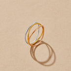 Ayla Three Toned Gelaagde Ring