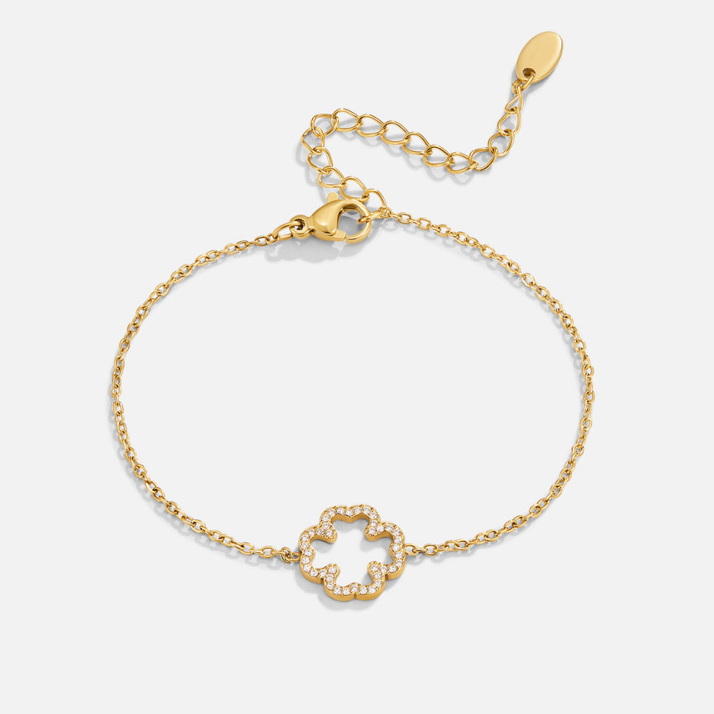 Kristallen Klavertje Armband