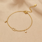 Eliza Gouden Kristallen Anklet