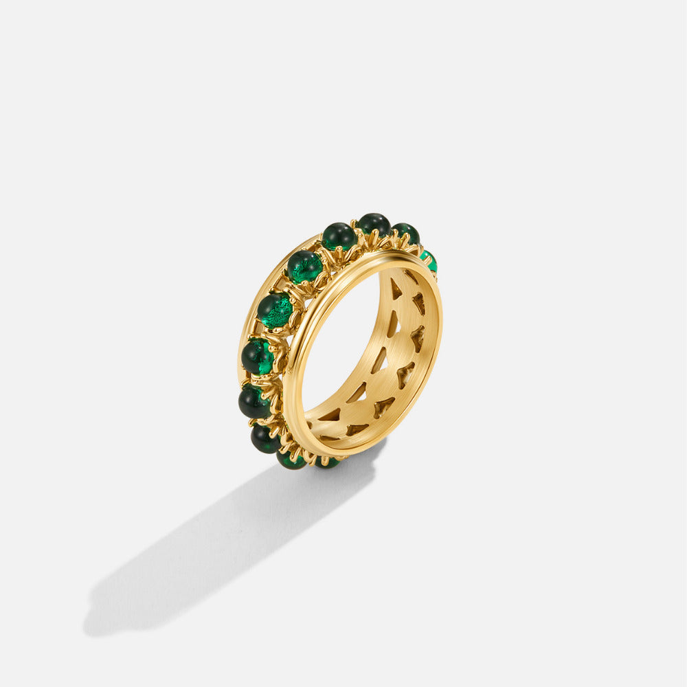Emerald Stone Kristallen Ring