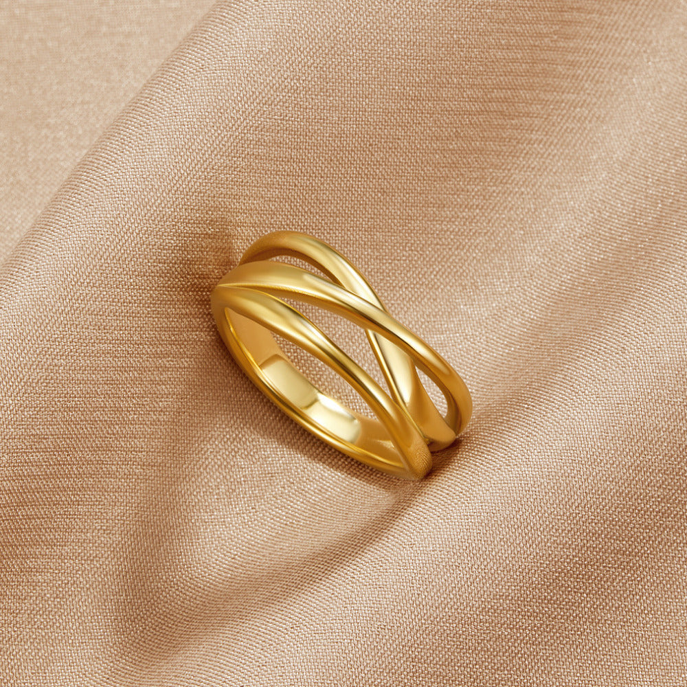 Entwined Maisie Gouden Ring Hoofdafbeelding