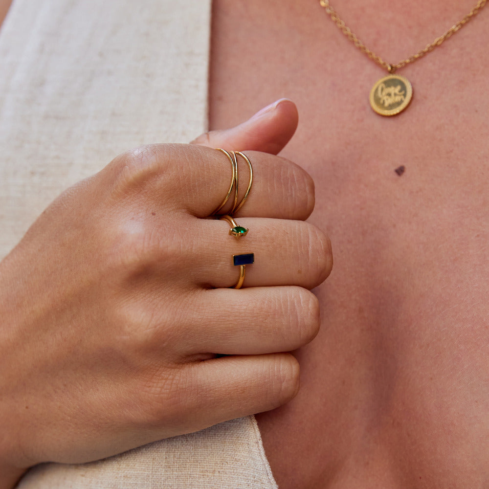 Gouden Amore Kristallen Ring