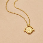 Gouden Sun Coin Ketting