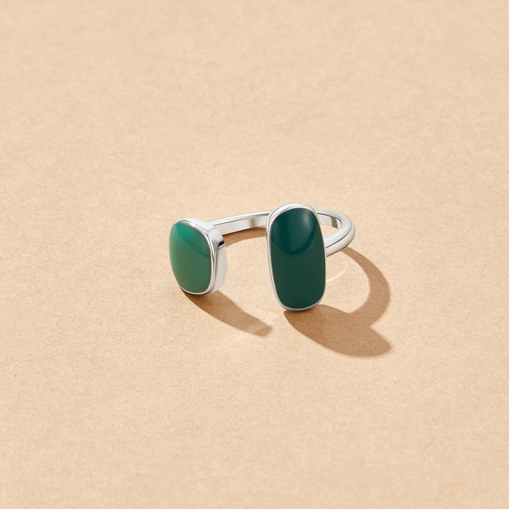 Green Willow Zilveren Wikkel Ring