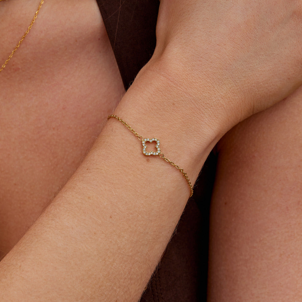 Luxe Kristallen Clover Armband