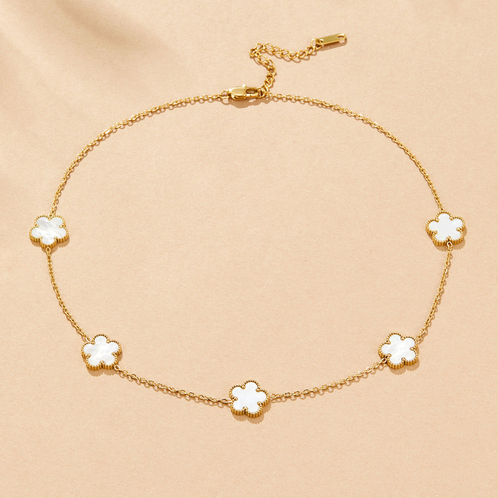 Pearl Shell Clover Ketting