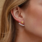 Pearl & Heart Romance Oorbellen